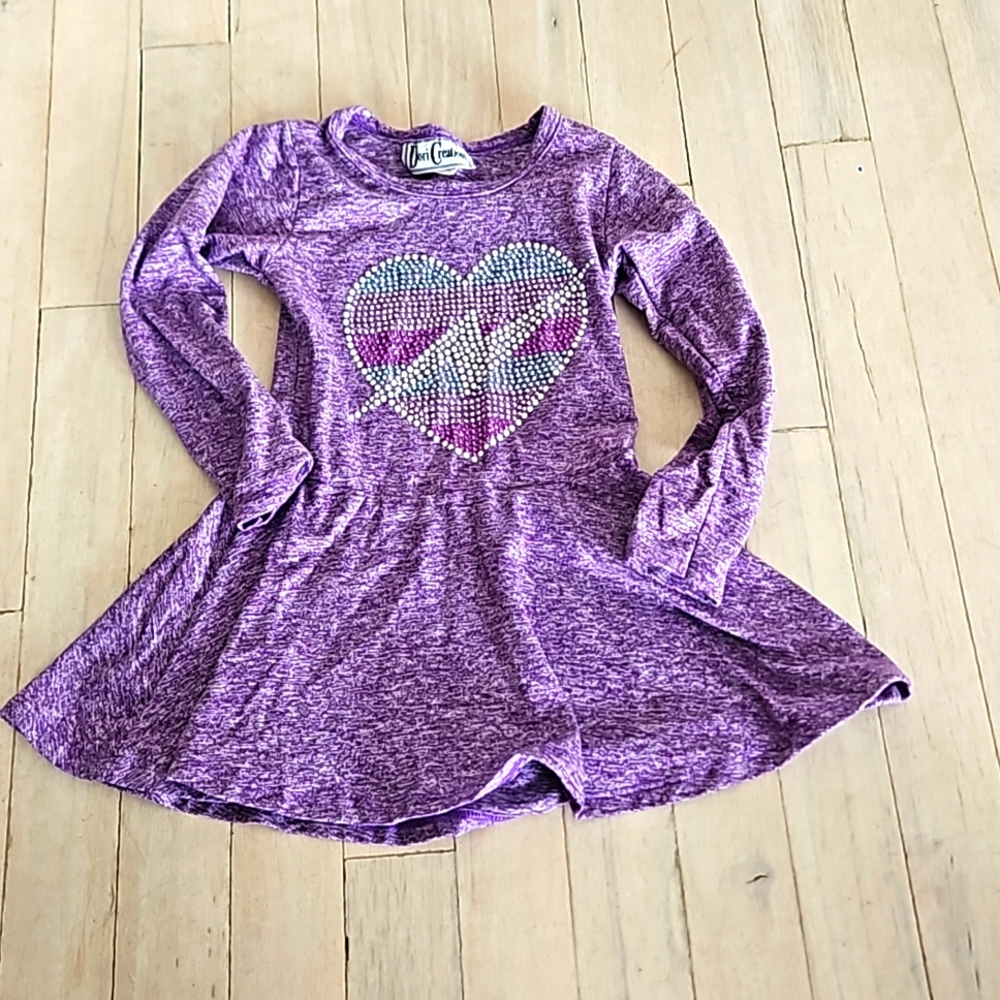 Lighting Heart applique skater dress
